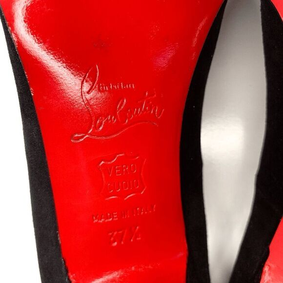 Christian Louboutin Black Peep Toe Heels - Picture 10 of 10